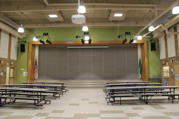 Lincoln new lunchroom and stage